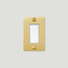 JASPER 1G Rocker Light Switch - Brass