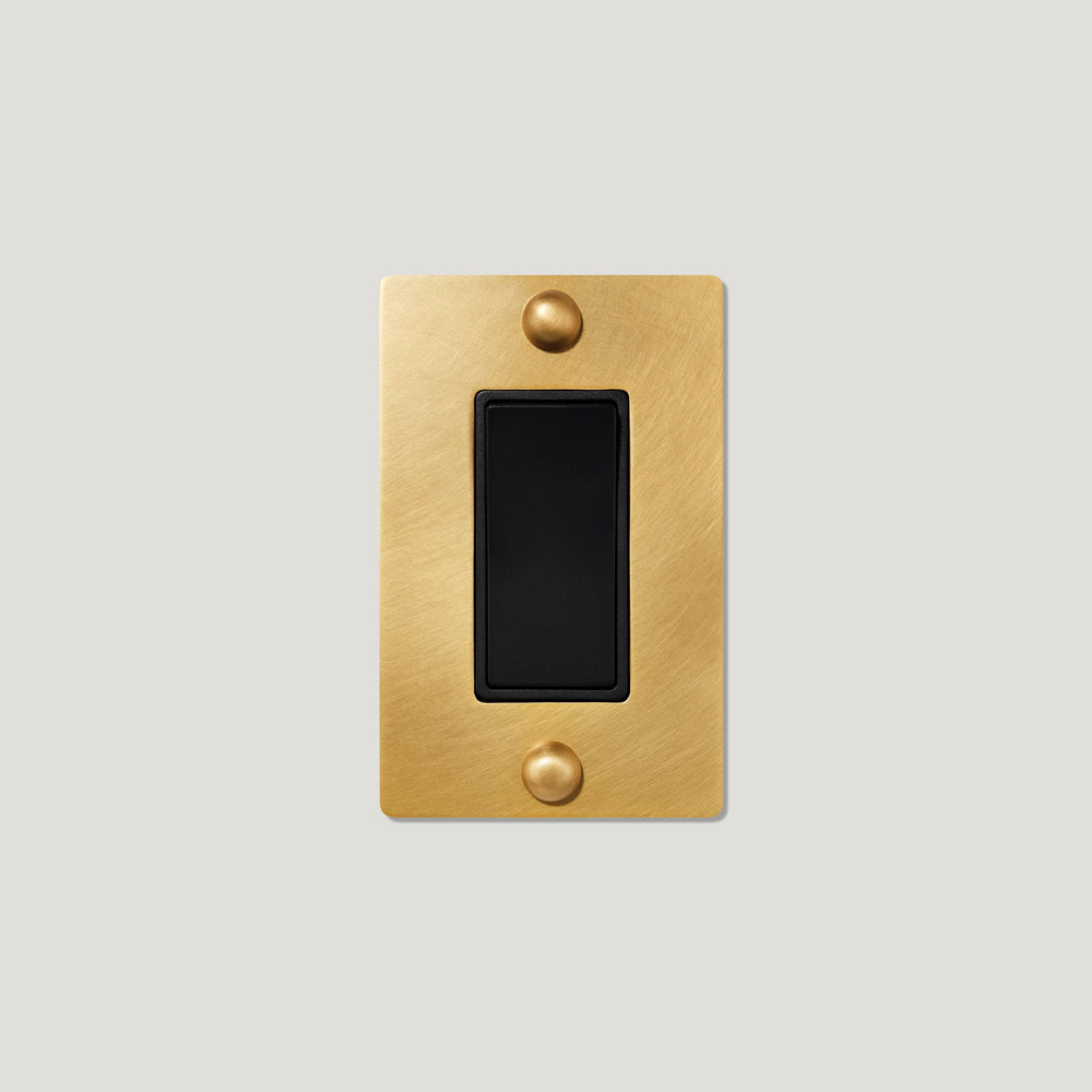 JASPER 1G Rocker Switch - Heritage Brass