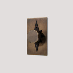 Plank Hardware JASPER 1G Star Dimmer Switch - Antique Brass / Blackened Bronze