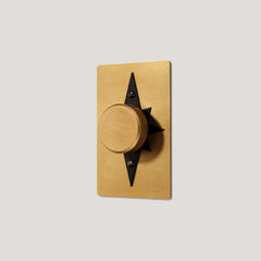 Plank Hardware JASPER 1G Star Dimmer Switch - Heritage Brass / Blackened Bronze