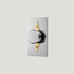 Plank Hardware JASPER 1G Star Dimmer Switch - Polished Nickel / Unlacquered Brass