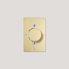 Plank Hardware JASPER 1G Star Dimmer Switch - Unlacquered Brass / Polished Nickel