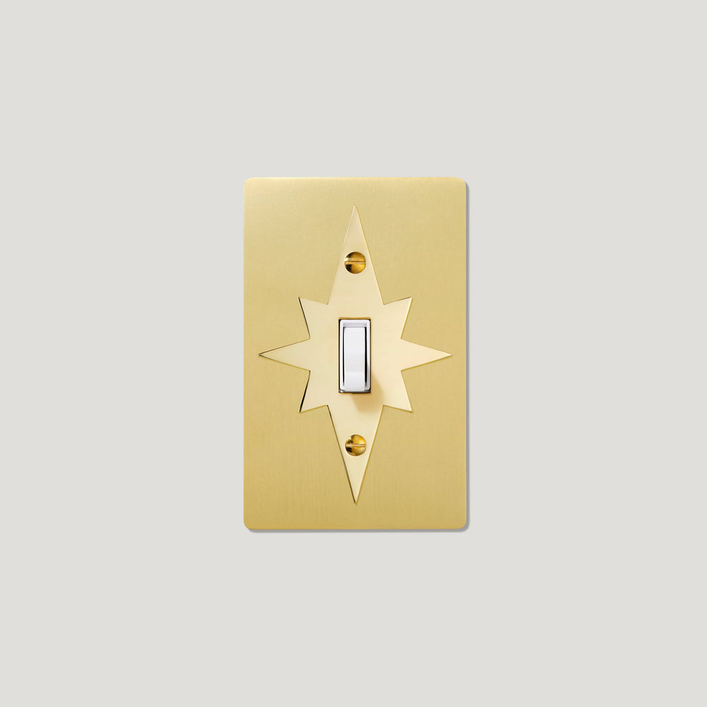 JASPER 1G Star Toggle Switch - Brass / Unlacquered Brass