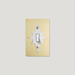 Plank Hardware JASPER 1G Star Toggle Switch - Unlacquered Brass / Polished Nickel