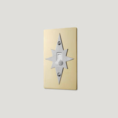 Plank Hardware JASPER 1G Star Toggle Switch - Unlacquered Brass / Polished Nickel