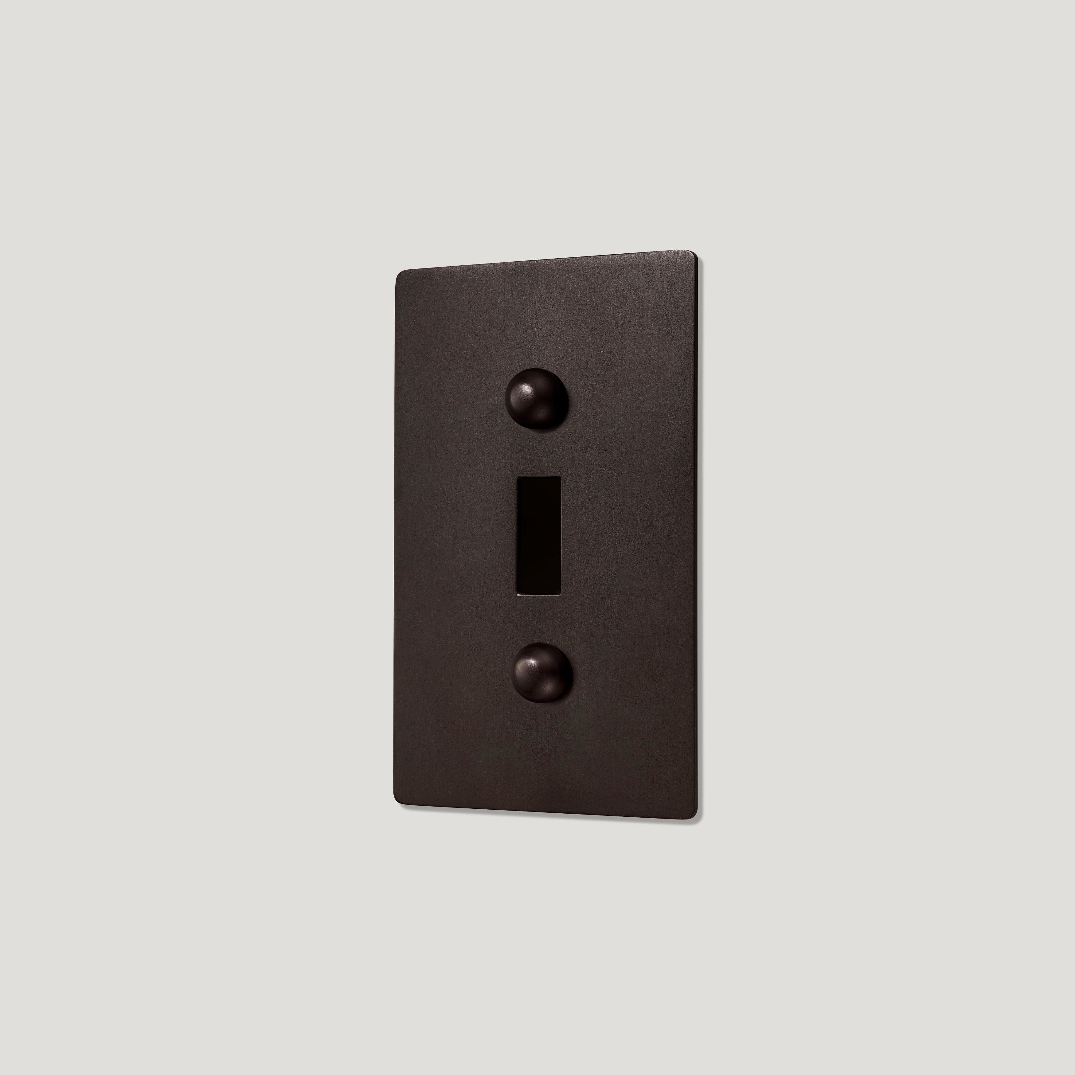 Plank Hardware JASPER 1G Toggle/Dimmer Plate - Blackened Bronze