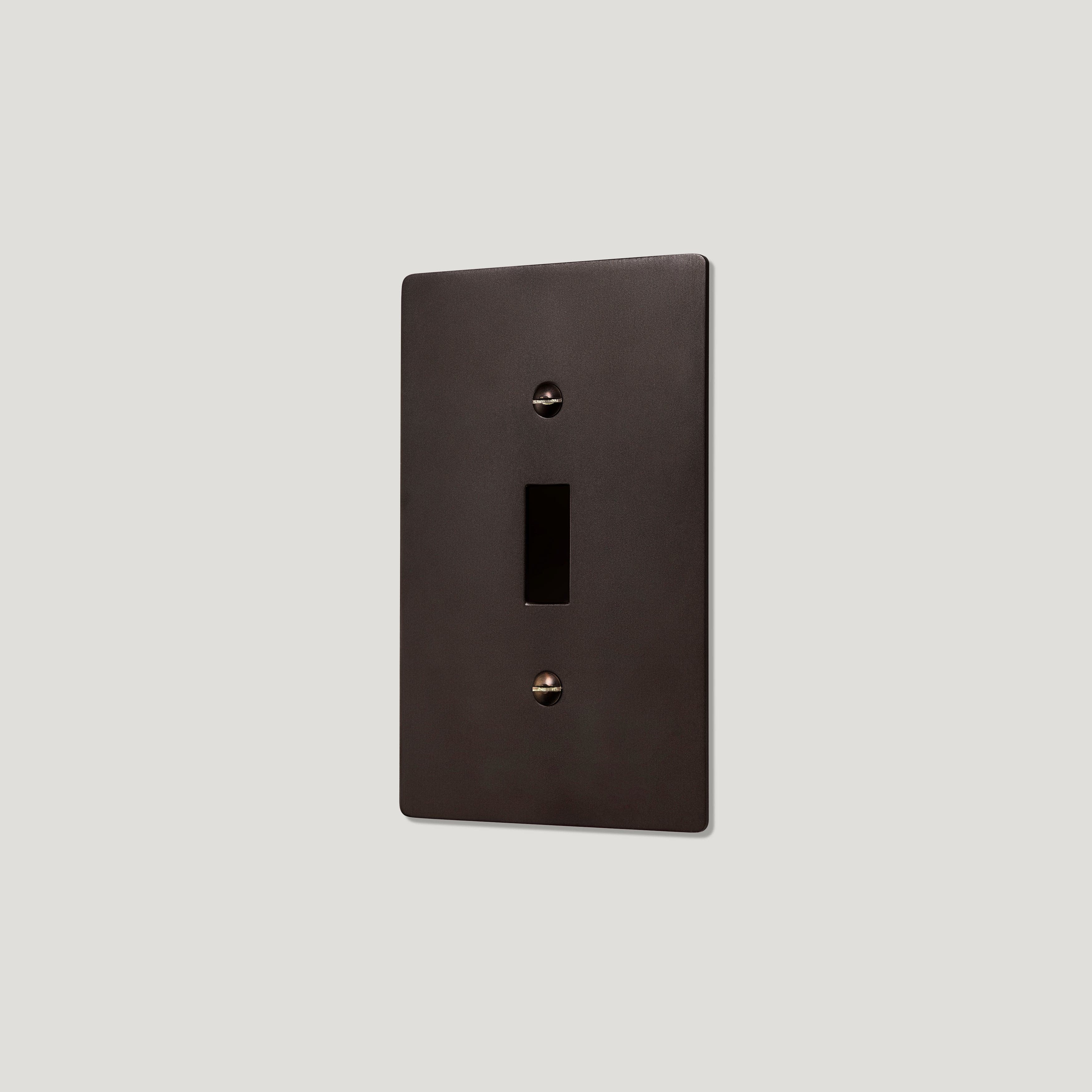 Plank Hardware JASPER 1G Toggle/Dimmer Plate - Blackened Bronze