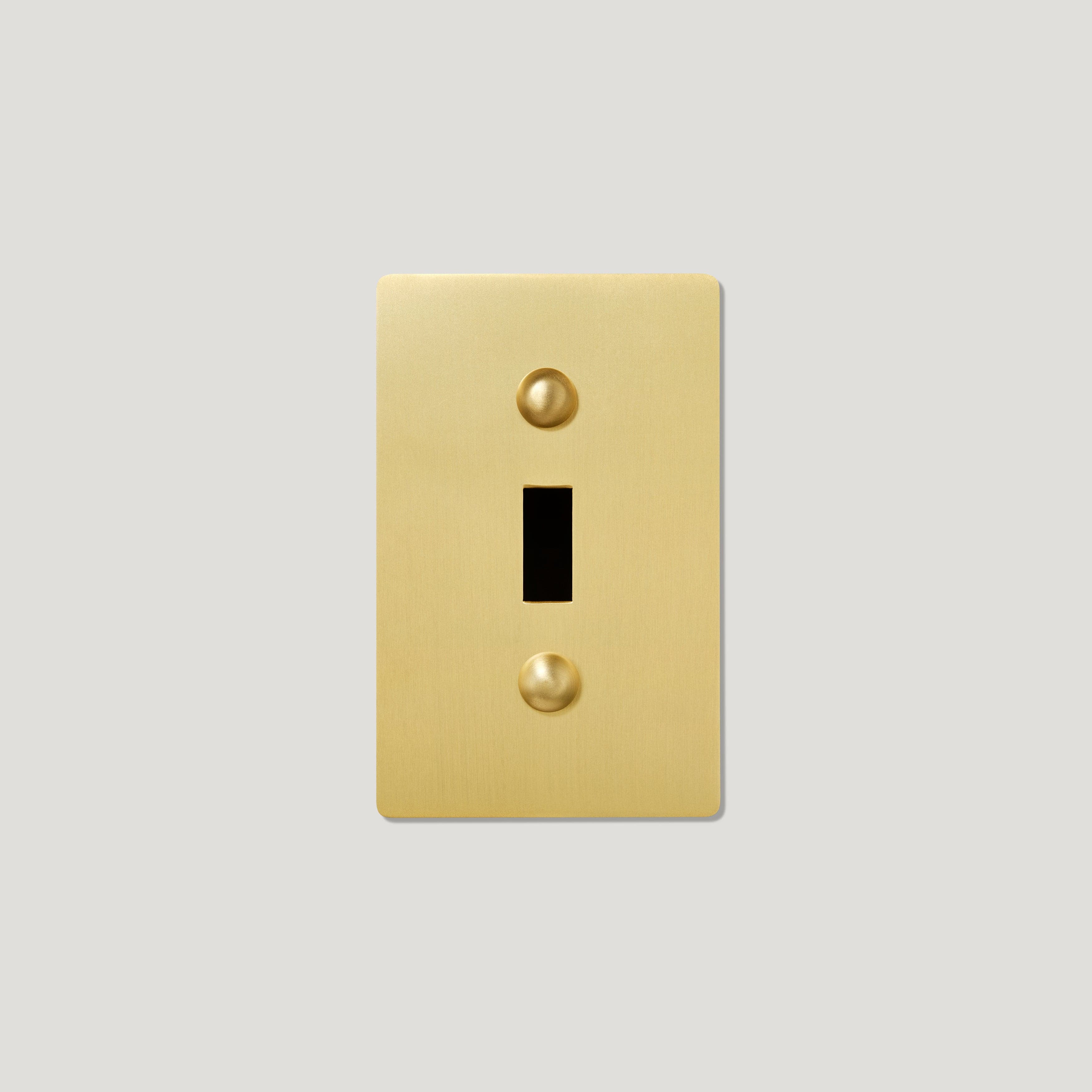 Plank Hardware JASPER 1G Toggle/Dimmer Plate - Brass