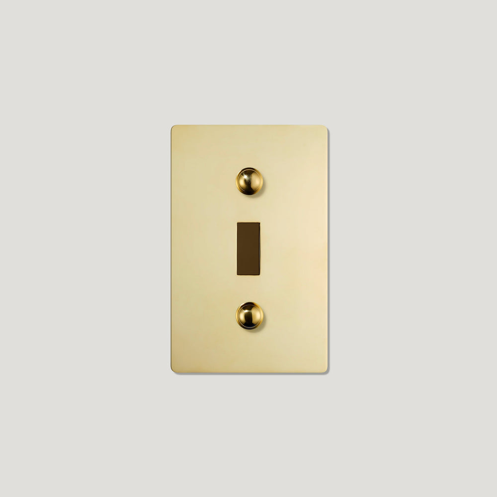 JASPER 1G Toggle/Dimmer Plate - Unlacquered Brass
