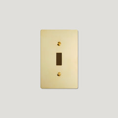 Plank Hardware JASPER 1G Toggle/Dimmer Plate - Unlacquered Brass