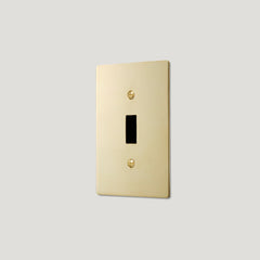 Plank Hardware JASPER 1G Toggle/Dimmer Plate - Unlacquered Brass