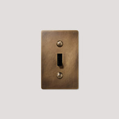 Plank Hardware JASPER 1G Toggle Switch - Antique Brass