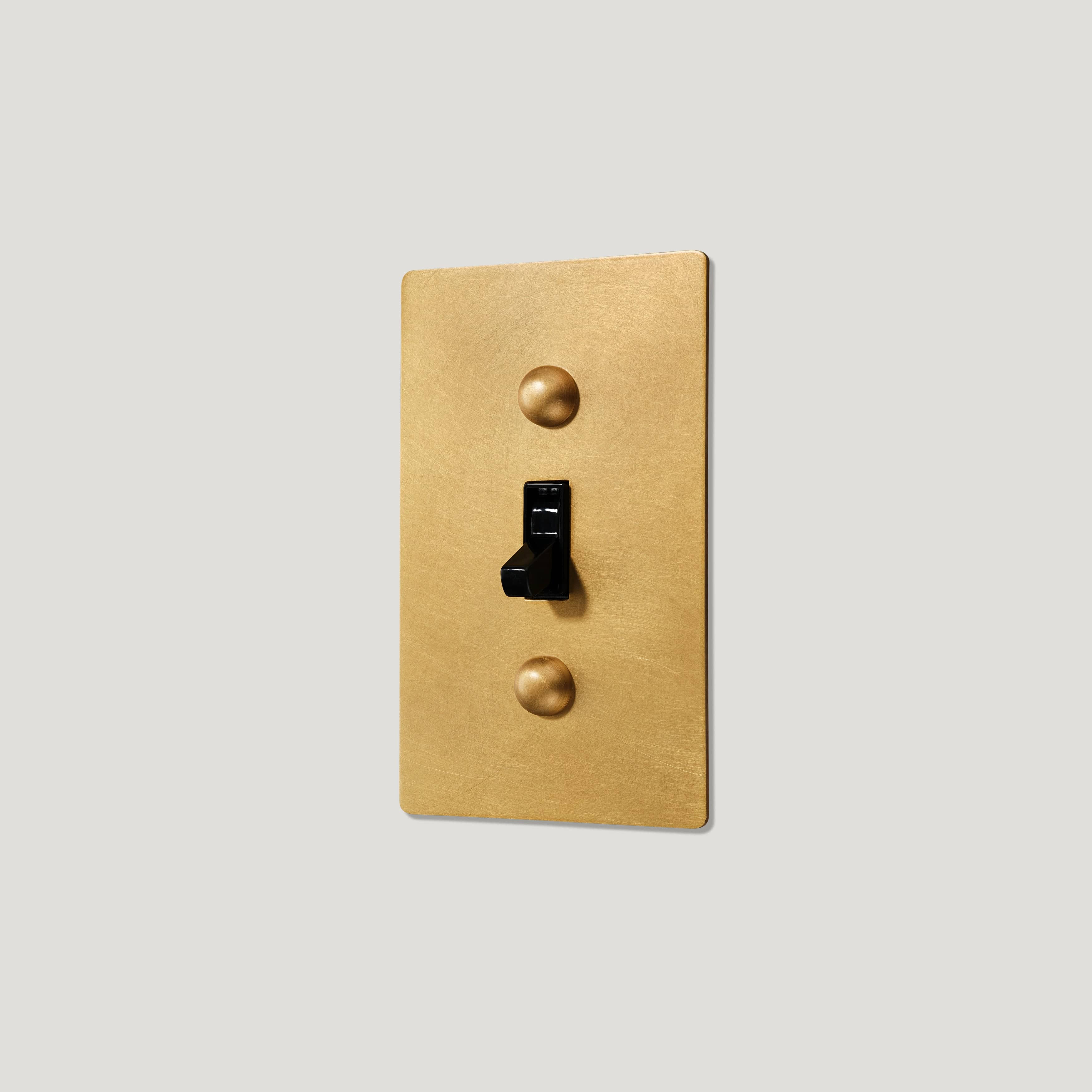 Plank Hardware JASPER 1G Toggle Switch - Heritage Brass