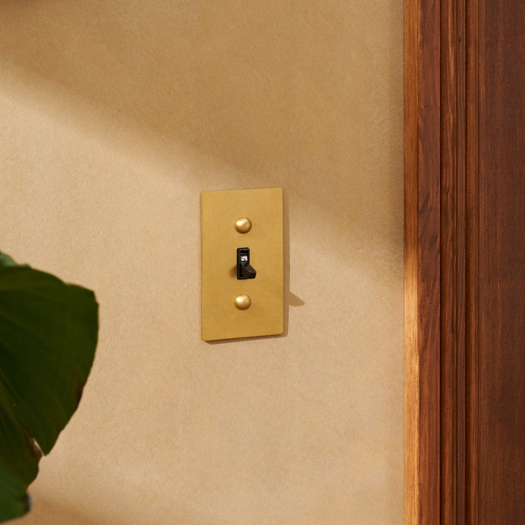 Plank Hardware JASPER 1G Toggle Switch - Heritage Brass
