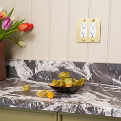 Plank Hardware JASPER 2G 15A Outlet - Brass