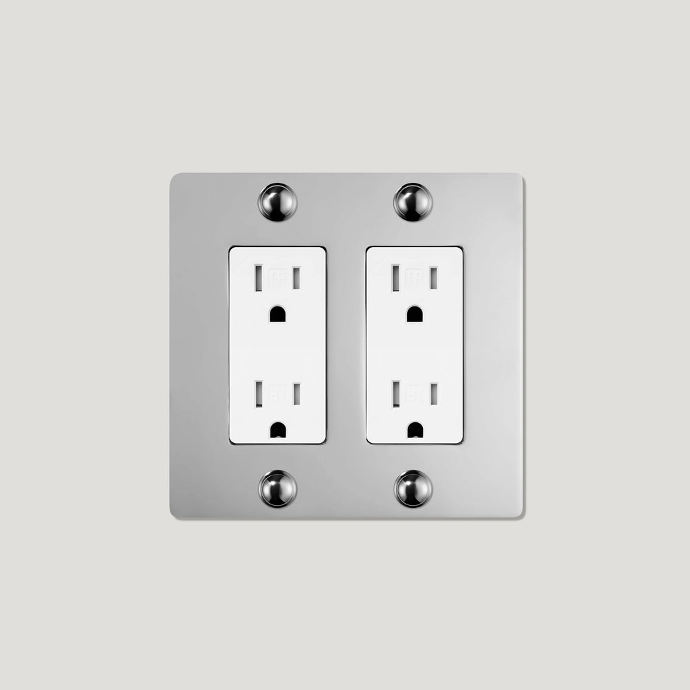 JASPER 2G 15A Outlet - Polished Nickel