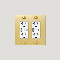 JASPER 2G 20A USB Outlet - Brass
