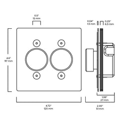 Plank Hardware JASPER 2G Dimmer Switch - Brass