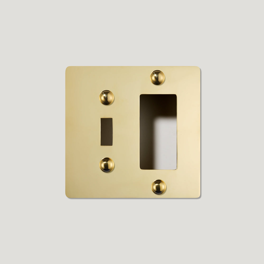 JASPER 2G Mixed Plate (Toggle/Universal) - Unlacquered Brass