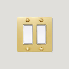 JASPER 2G Rocker Light Switch - Brass