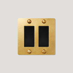 JASPER 2G Rocker Light Switch - Heirloom Brass