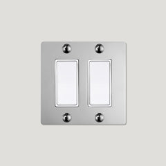 JASPER 2G Rocker Light Switch - Polished Nickel