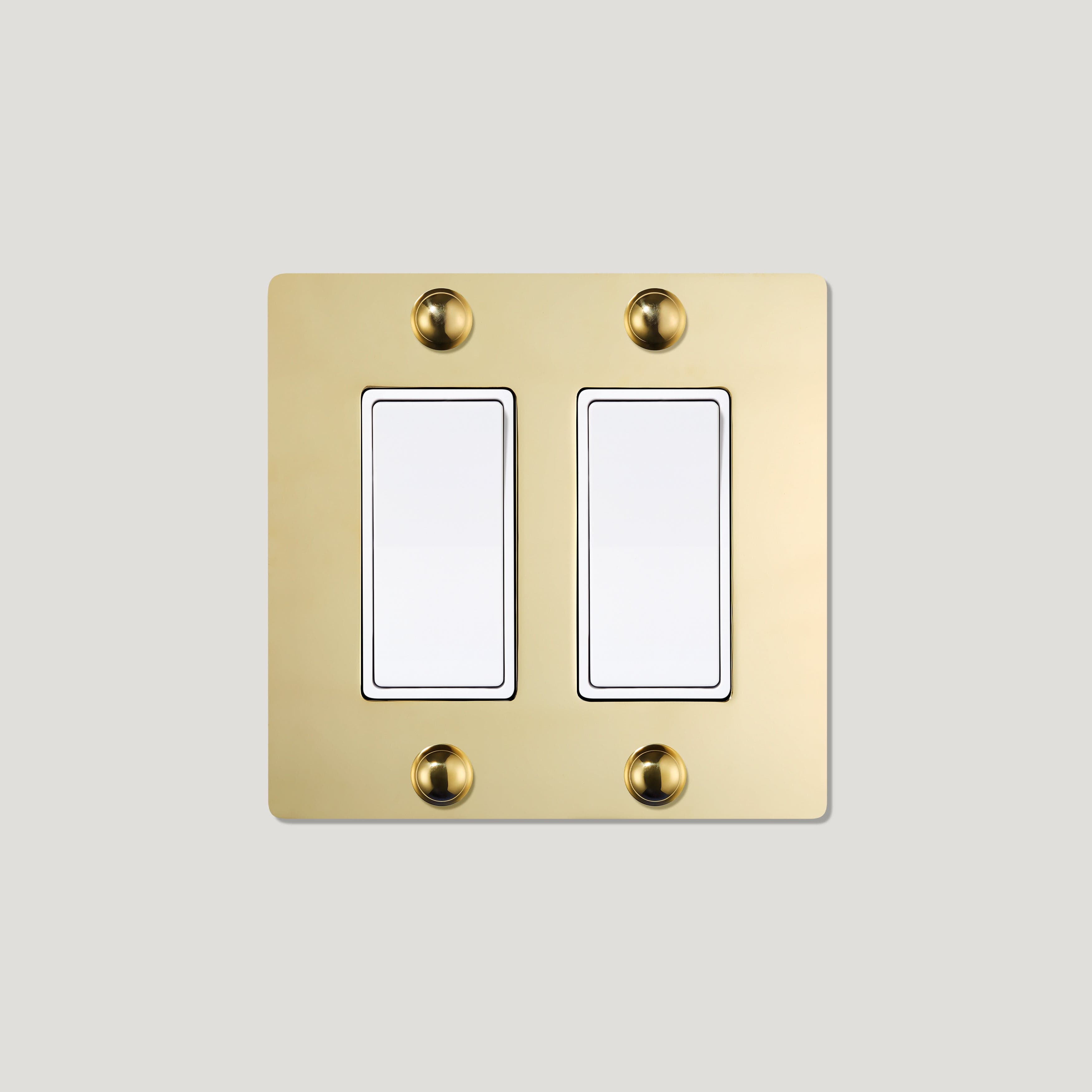 Plank Hardware JASPER 2G Rocker Switch - Unlacquered Brass