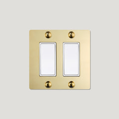 Plank Hardware JASPER 2G Rocker Switch - Unlacquered Brass