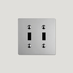Plank Hardware JASPER 2G Toggle/Dimmer Plate - Polished Nickel