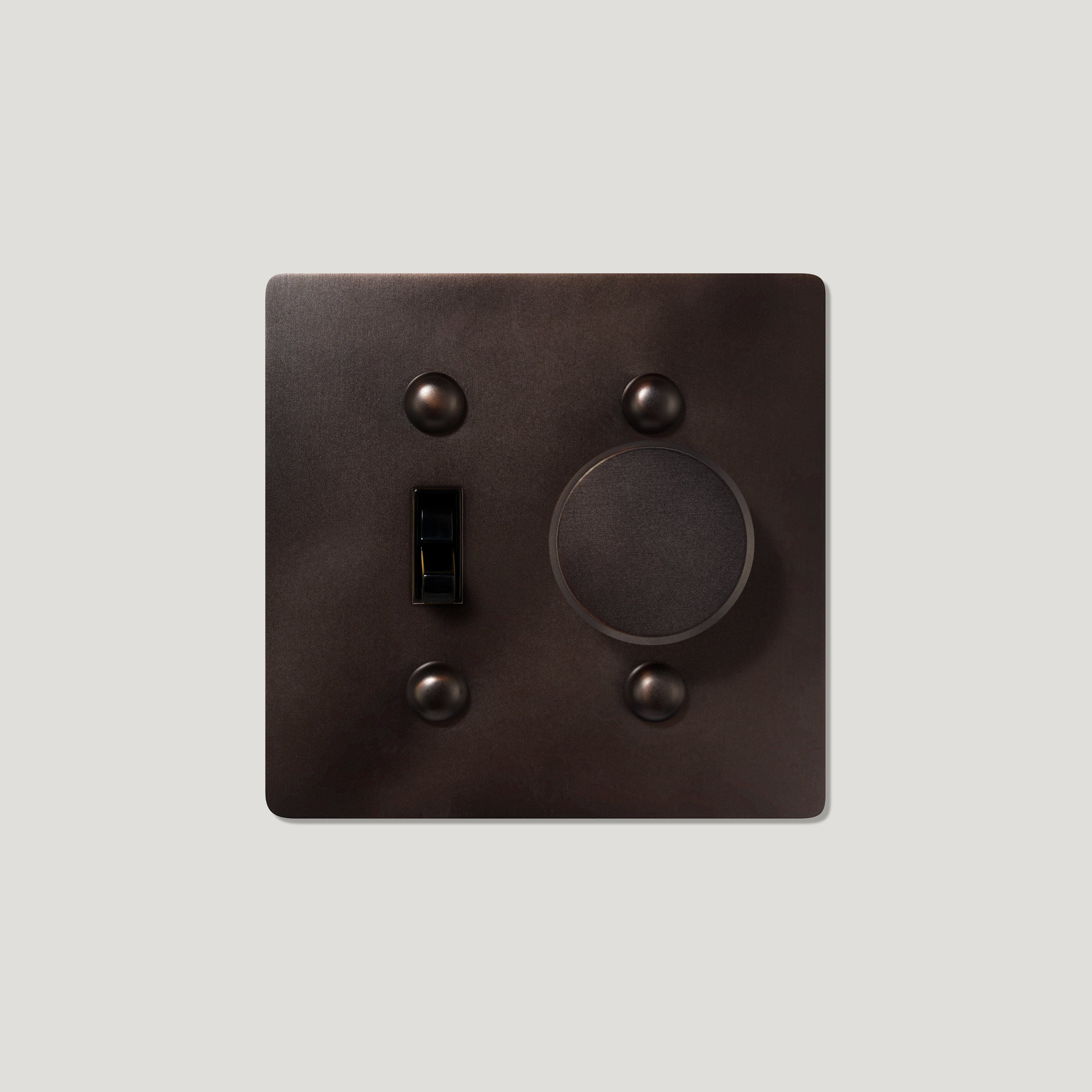 Plank Hardware JASPER 2G Toggle Switch & Dimmer - Blackened Bronze