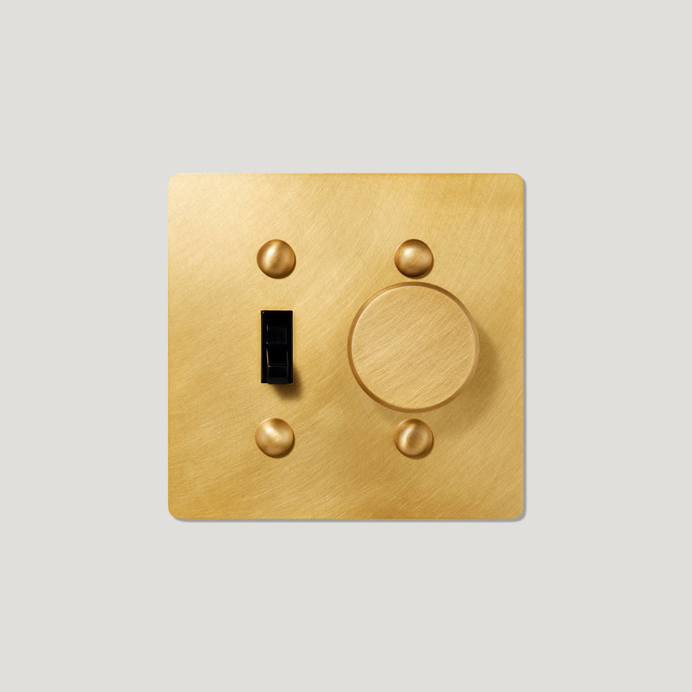 JASPER 2G Toggle Switch & Dimmer - Heritage Brass