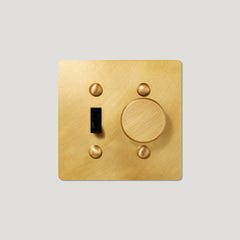 Plank Hardware JASPER 2G Toggle Switch & Dimmer - Heritage Brass