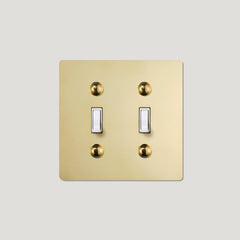 JASPER 2G Toggle Light Switch - Unlacquered Brass