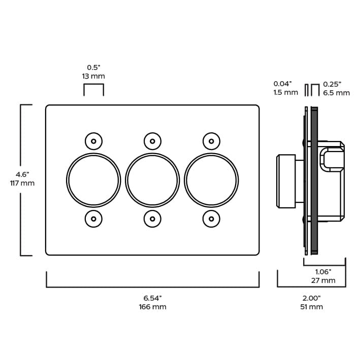 Plank Hardware JASPER 3G Dimmer Switch - Antique Brass