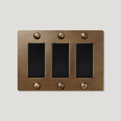 JASPER 3G Rocker Light Switch - Antique Brass