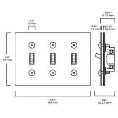 Plank Hardware JASPER 3G Toggle Switch - Polished Nickel