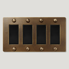 JASPER 4G Rocker Light Switch - Antique Brass