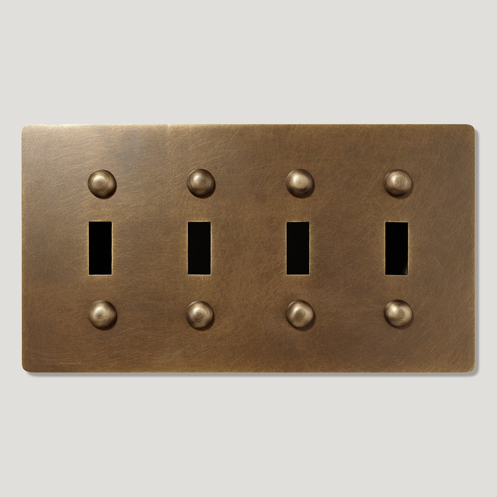 JASPER 4G Toggle/Dimmer Plate - Antique Brass
