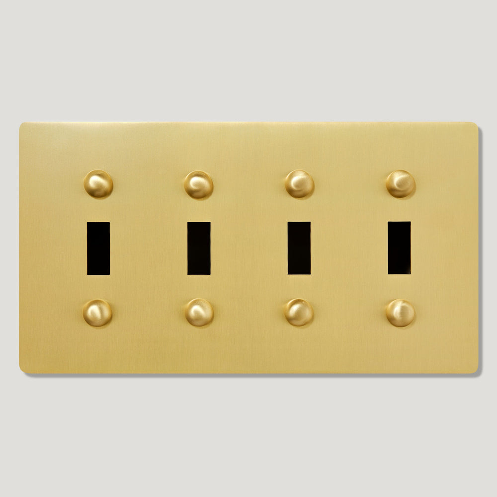 JASPER 4G Toggle/Dimmer Plate - Brass