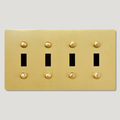 Plank Hardware JASPER 4G Toggle/Dimmer Plate - Brass