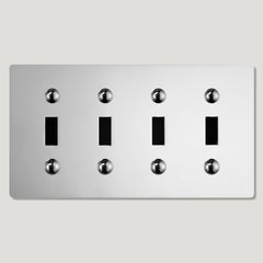 Plank Hardware JASPER 4G Toggle/Dimmer Plate - Polished Nickel