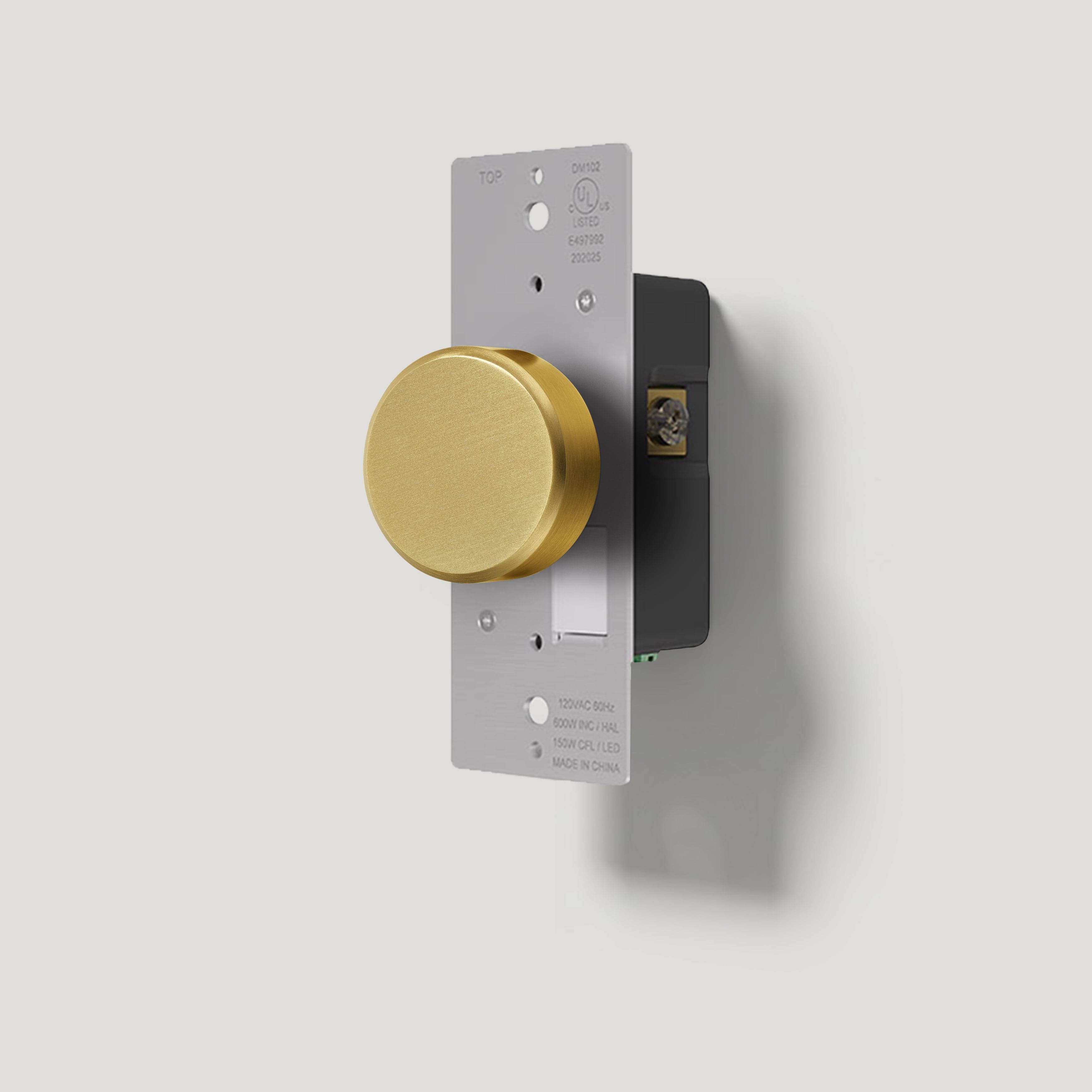 Plank Hardware JASPER Dimmer Switch Module - Brass Detail