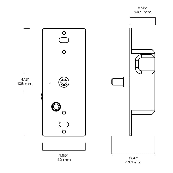 Plank Hardware JASPER Dimmer Switch Module - Unlacquered Brass Detail