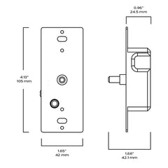 Plank Hardware JASPER Dimmer Switch Module - Unlacquered Brass Detail