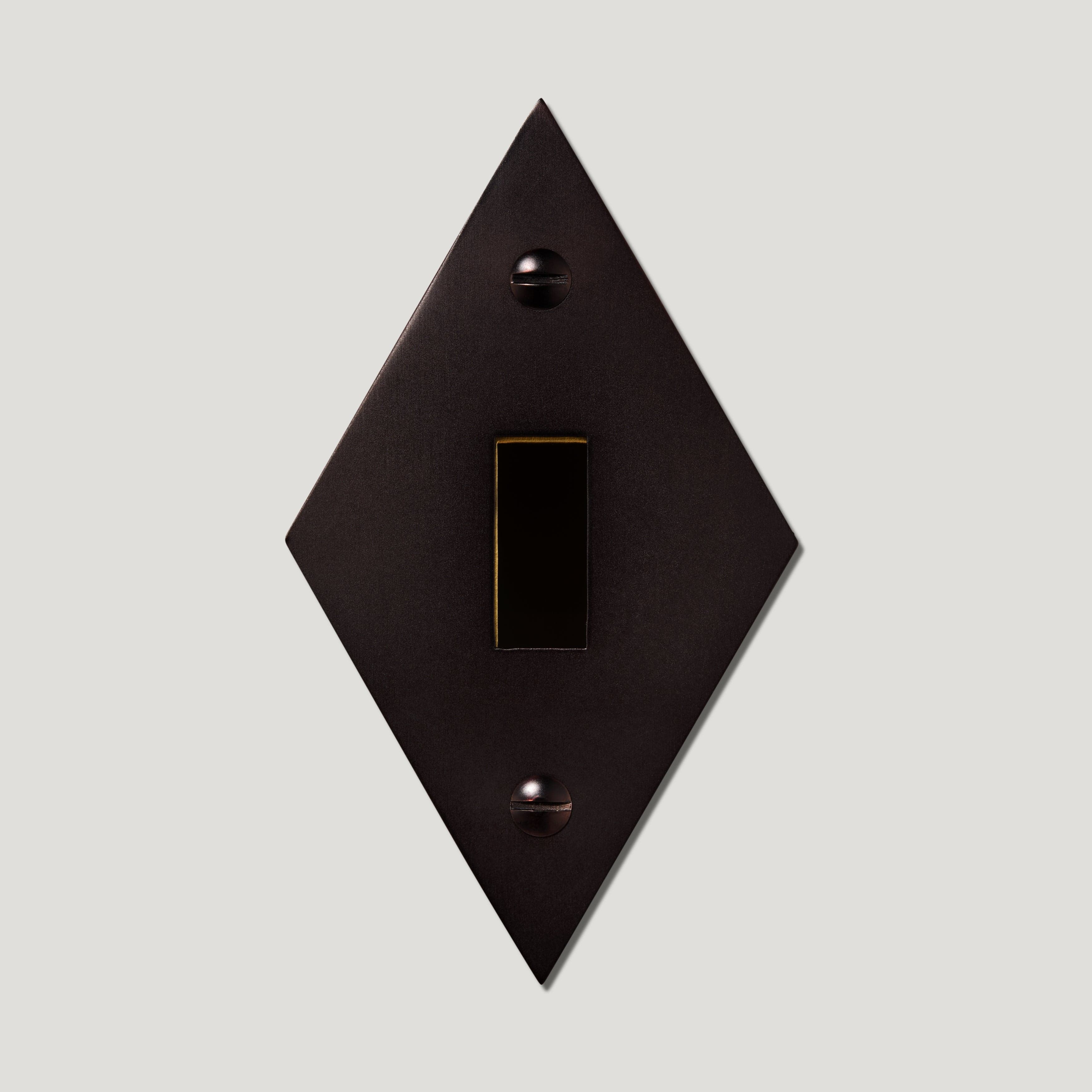 Plank Hardware JASPER Switch Diamond Backplate - Blackened Bronze