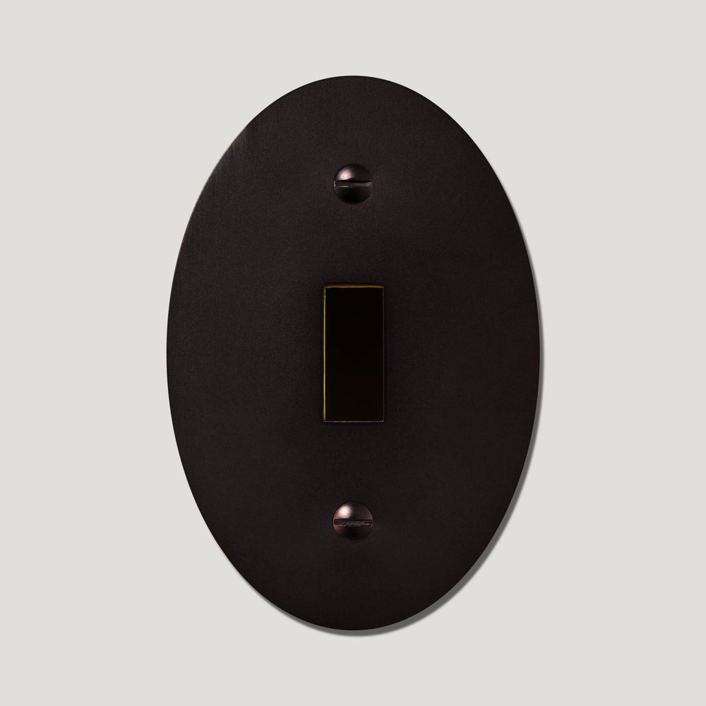 JASPER Switch Oval Backplate - Blackened Bronze