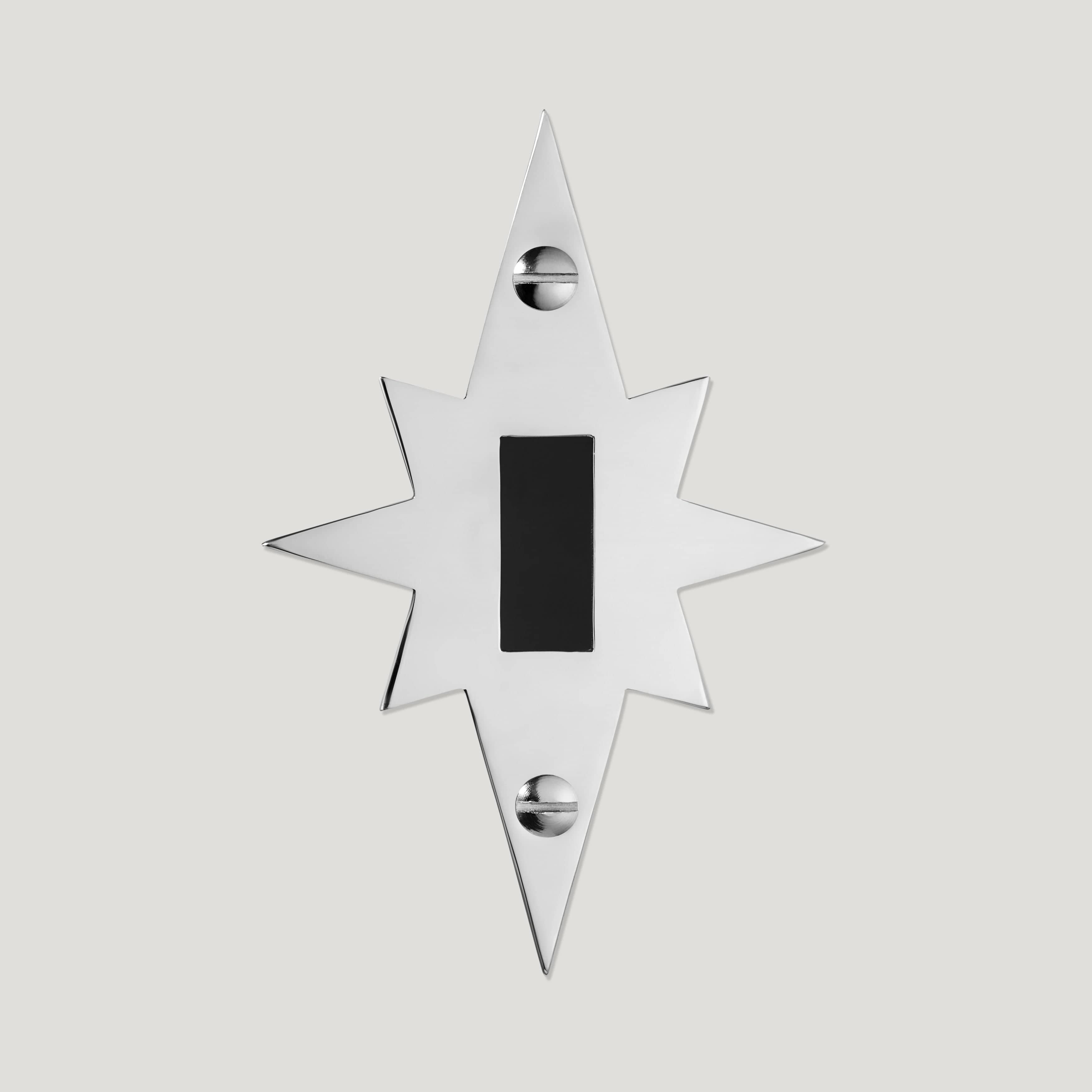 Plank Hardware JASPER Switch Star Backplate - Polished Nickel