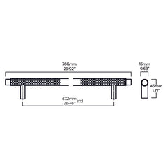 Plank Hardware kepler heavyweight knurled appliance pull brass 43562398810391