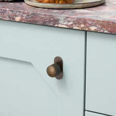 Plank Hardware KEPLER Knurled Button Wall Hook - Antique Brass