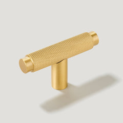 KEPLER Knurled Single T Pull - Brass